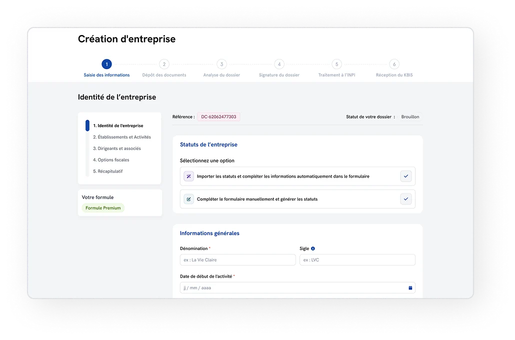 Création d'entreprise